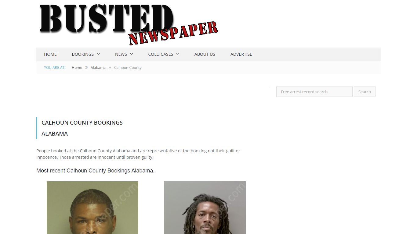 Calhoun County, AL Mugshots - BUSTEDNEWSPAPER.COM